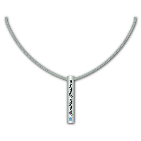 Carolina Panthers Necklace Silver Bar