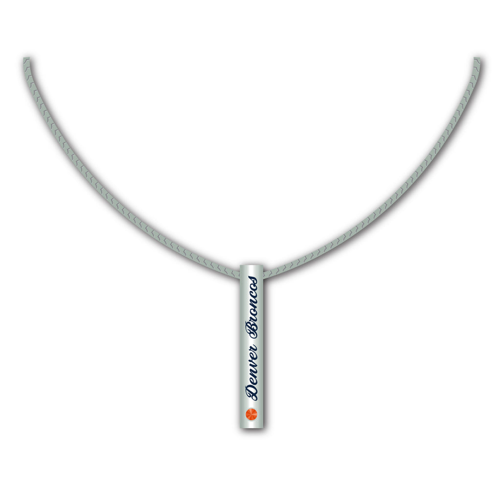 Denver Broncos Necklace Silver Bar Special Order
