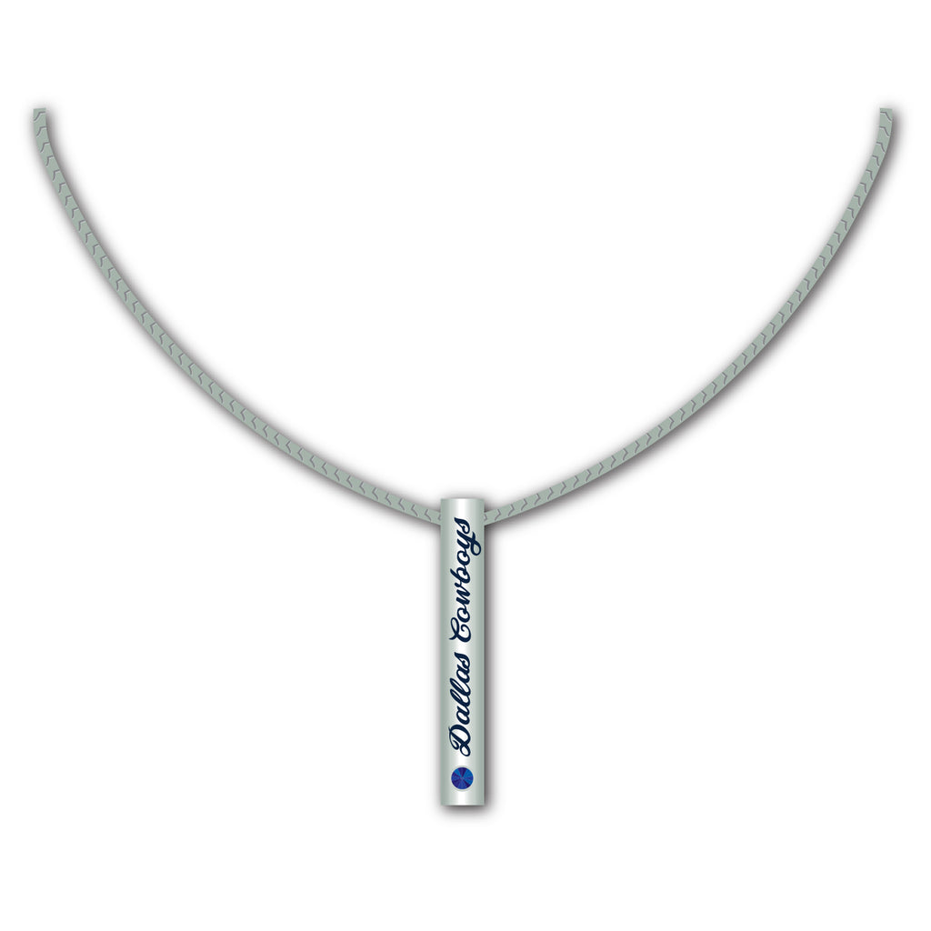Dallas Cowboys Necklace Silver Bar