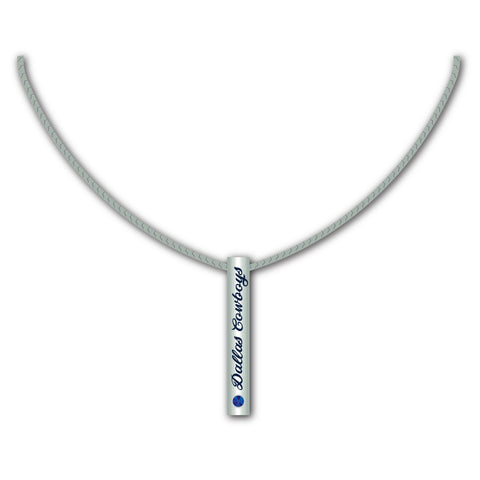 Dallas Cowboys Necklace Silver Bar