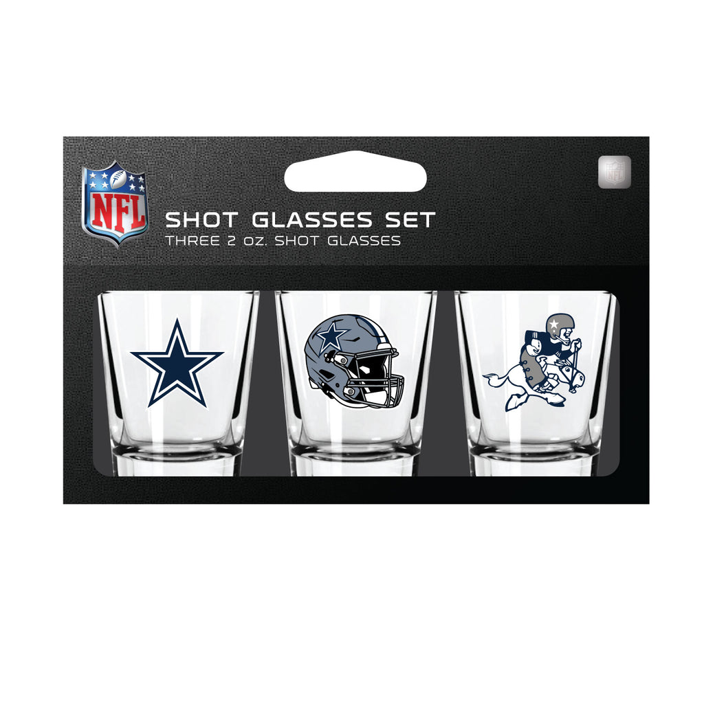 Dallas Cowboys Shot Glass Set 3 Pack
