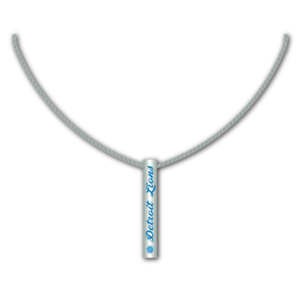 Detroit Lions Necklace Silver Bar Special Order