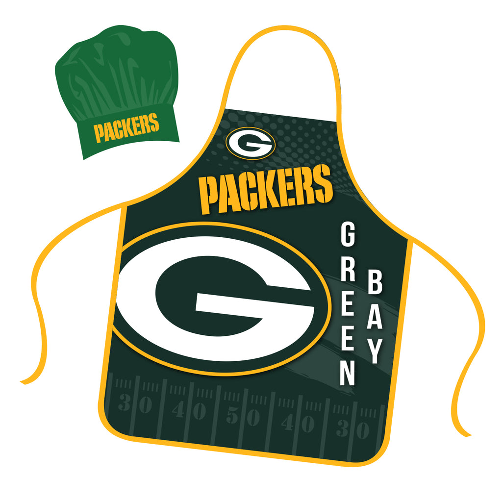 Green Bay Packers s Chef Hat and Apron Set