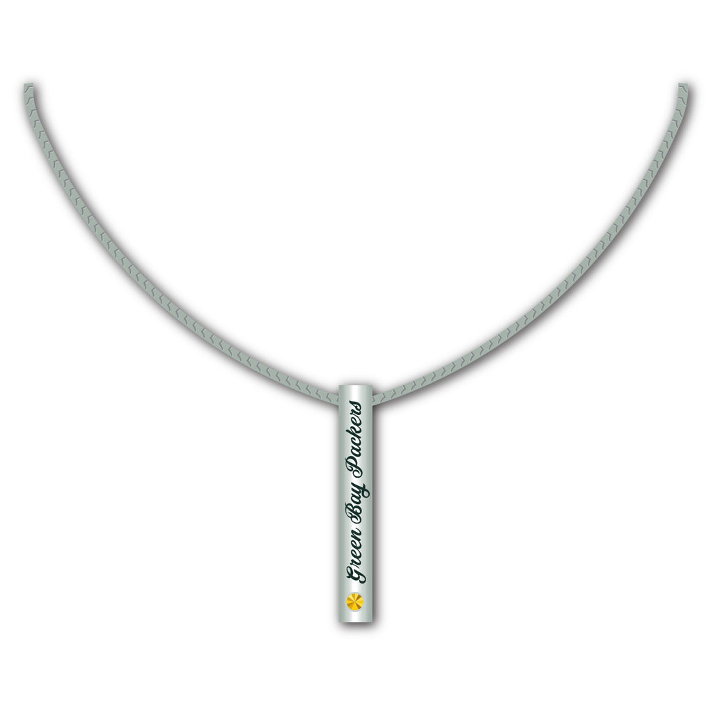 Green Bay Packers s Necklace Silver Bar Special Order