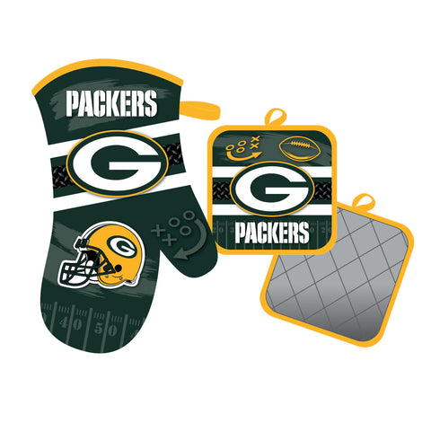 Green Bay Packers s Oven Mitt and Pot Holder Set