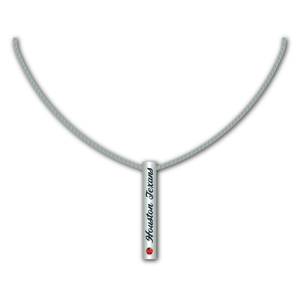 Houston Texans Necklace Silver Bar Special Order