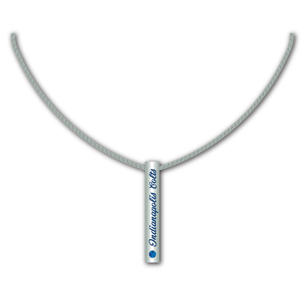 Indianapolis Colts Necklace Silver Bar Special Order