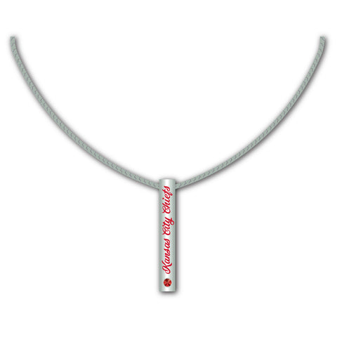 Kansas City Chiefs Necklace Silver Bar Special Order
