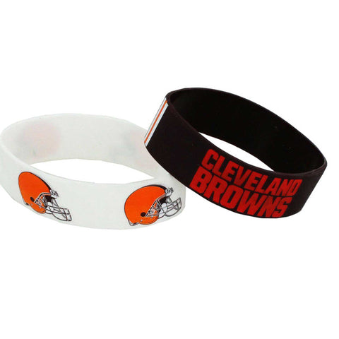 Cleveland Browns Bracelets 2 Pack Wide