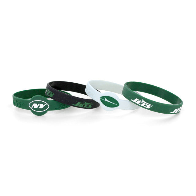 New York Jets Bracelets 4 Pack Silicone