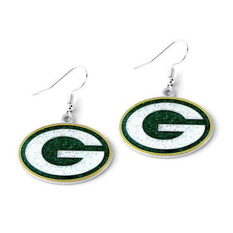 Green Bay Packers s Earrings Glitter Dazzle