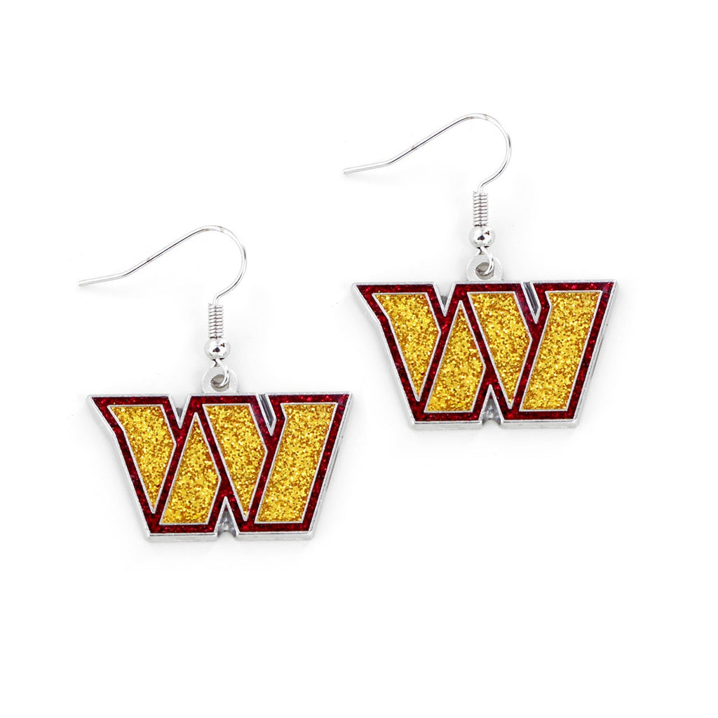 Washington Huskies Commanders Earrings Glitter Dazzle