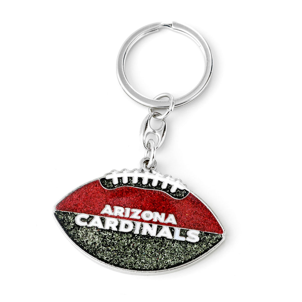 Arizona Cardinals Keychain Football Glitter