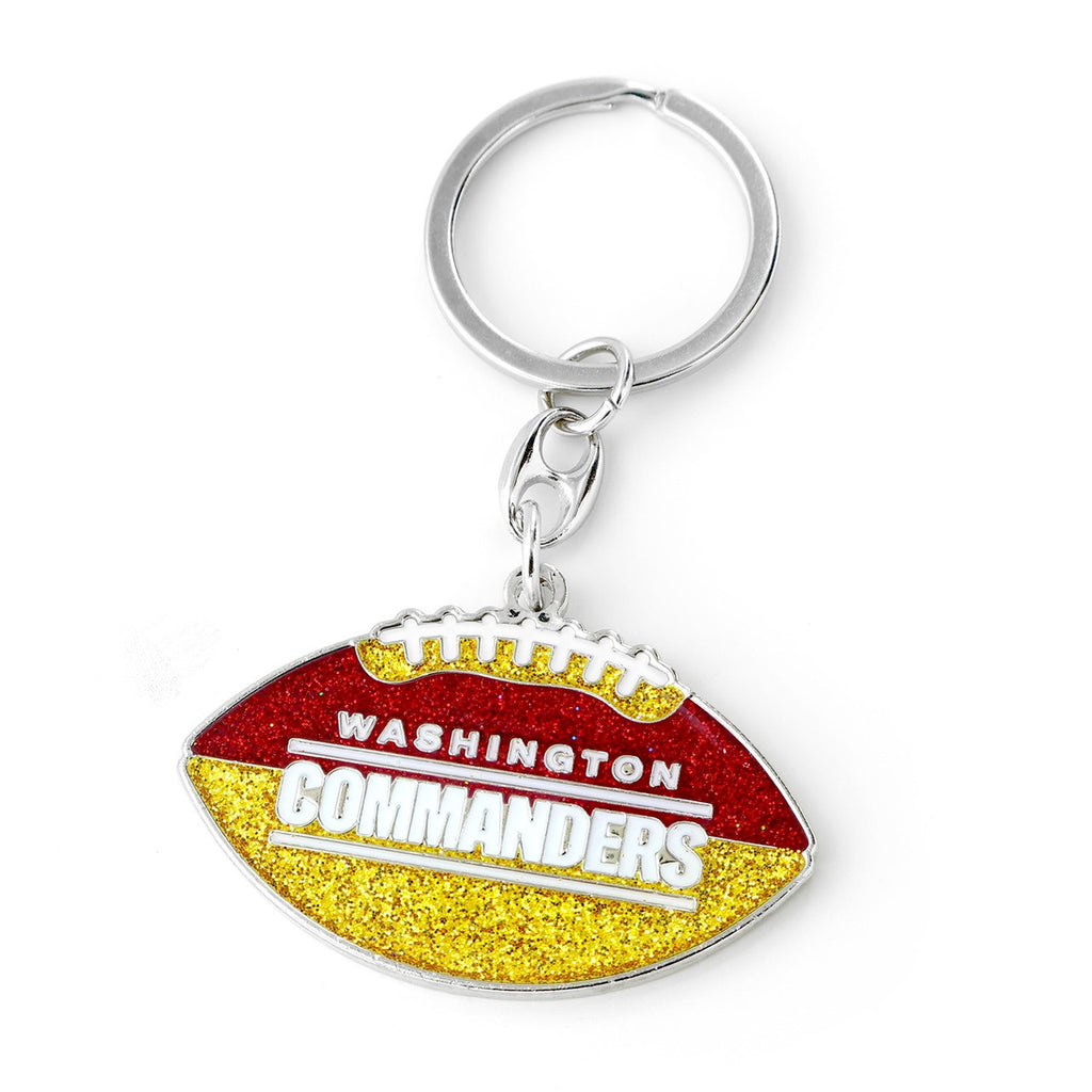 Washington Huskies Commanders Keychain Football Glitter