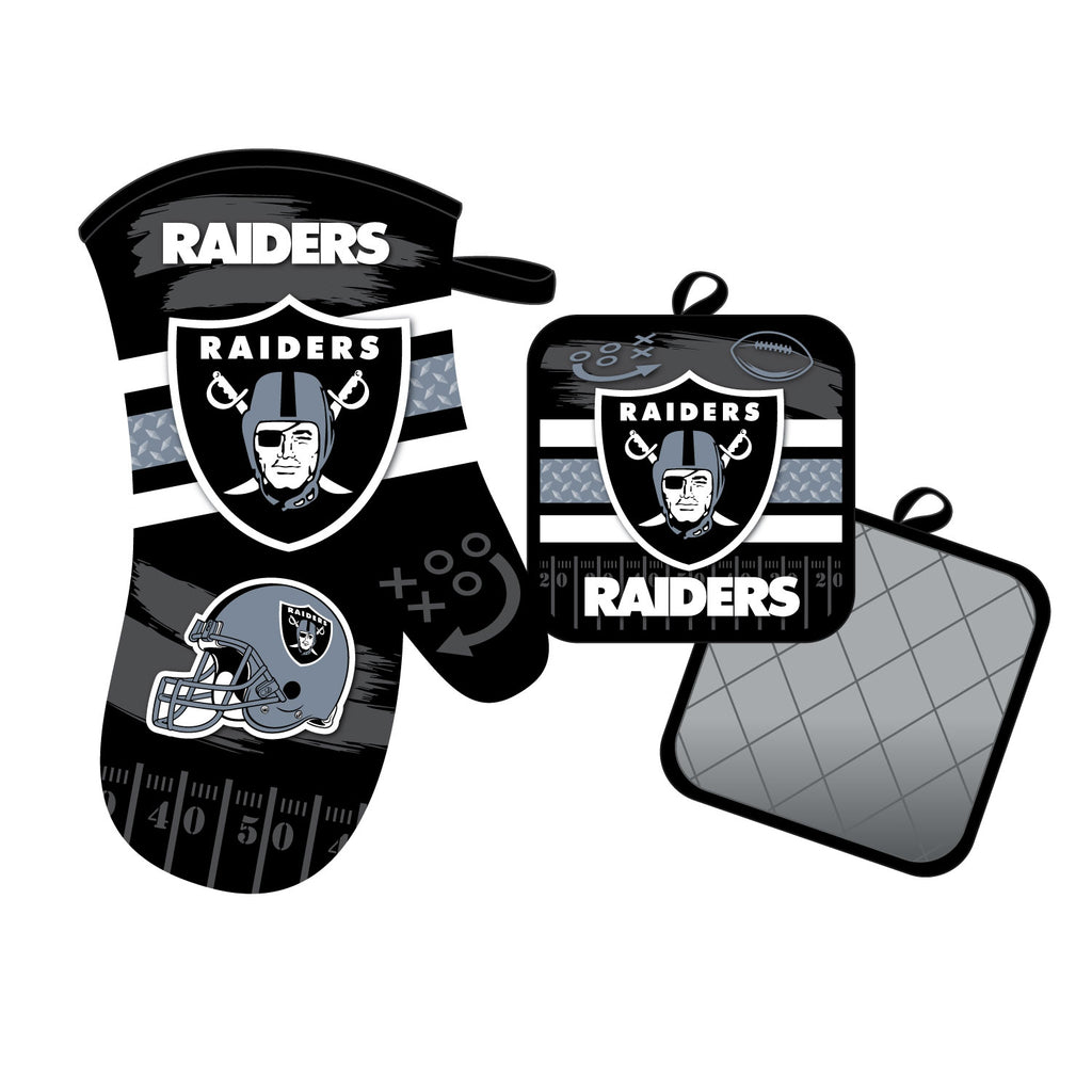 Las Vegas Raiders Oven Mitt and Pot Holder Set