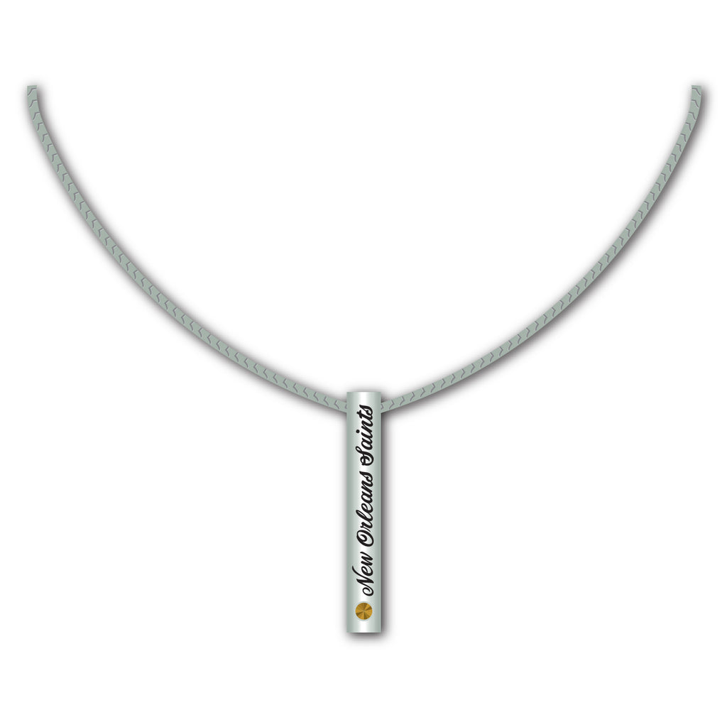 New Orleans Saints Necklace Silver Bar Special Order