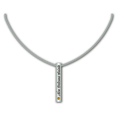 New Orleans Saints Necklace Silver Bar Special Order