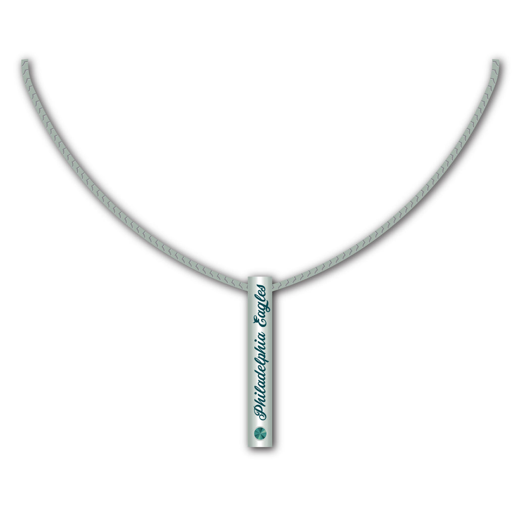 Philadelphia Eagles Necklace Silver Bar Special Order