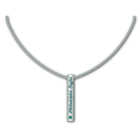 Philadelphia Eagles Necklace Silver Bar Special Order