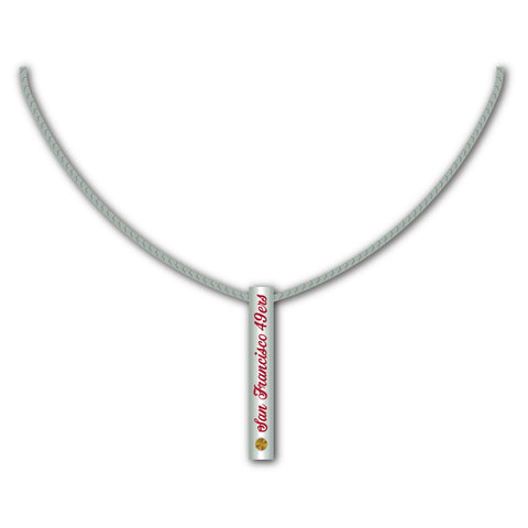 San Francisco 49ers Necklace Silver Bar Special Order