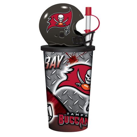 Tampa Bay Buccaneers Helmet Cup 32oz Plastic with Straw