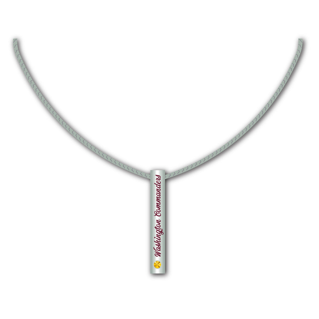 Washington Huskies Commanders Necklace Silver Bar Special Order