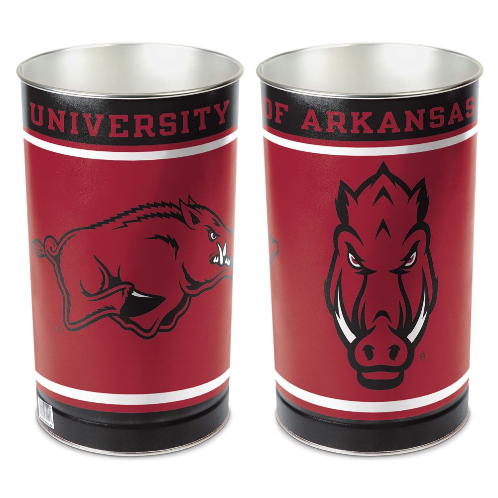 Arkansas Razorbacks Wastebasket 15 Inch Periodic Restock