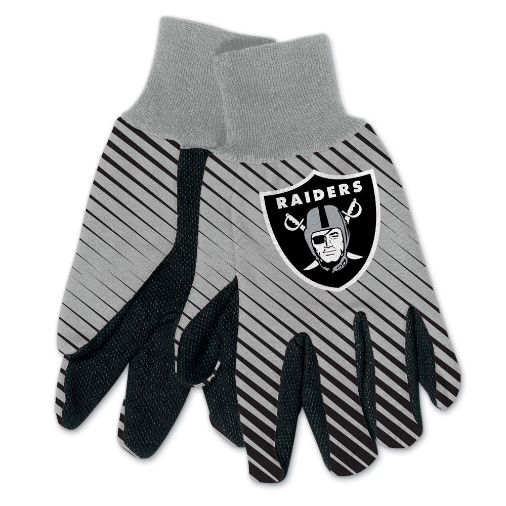 Las Vegas Raiders Gloves Two Tone Style Adult Size