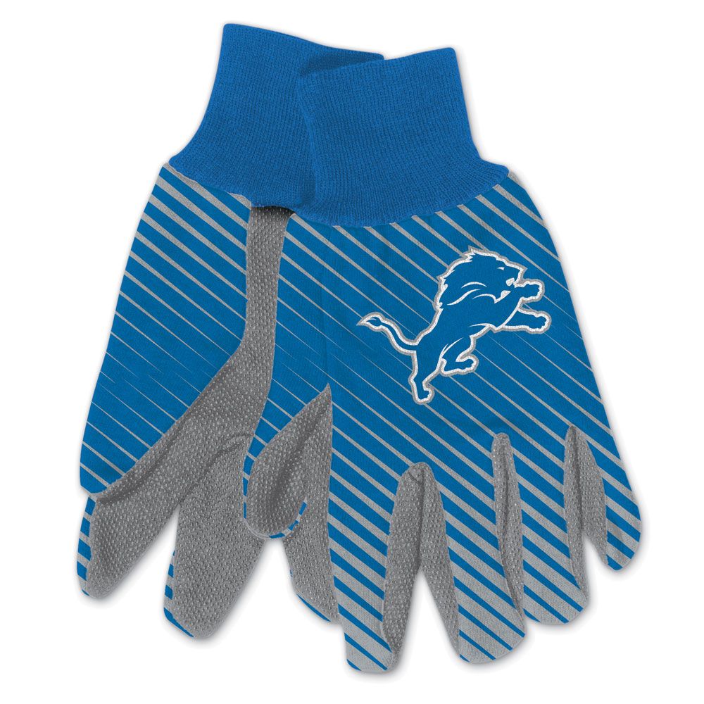 Detroit Lions Gloves Two Tone Style Adult Size