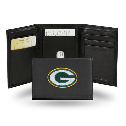 Green Bay Packers s Wallet Trifold Leather Embroidered