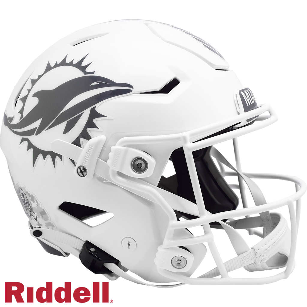 Miami Dolphins Helmet Riddell Authentic Full Size SpeedFlex Style Salute To Service 2024