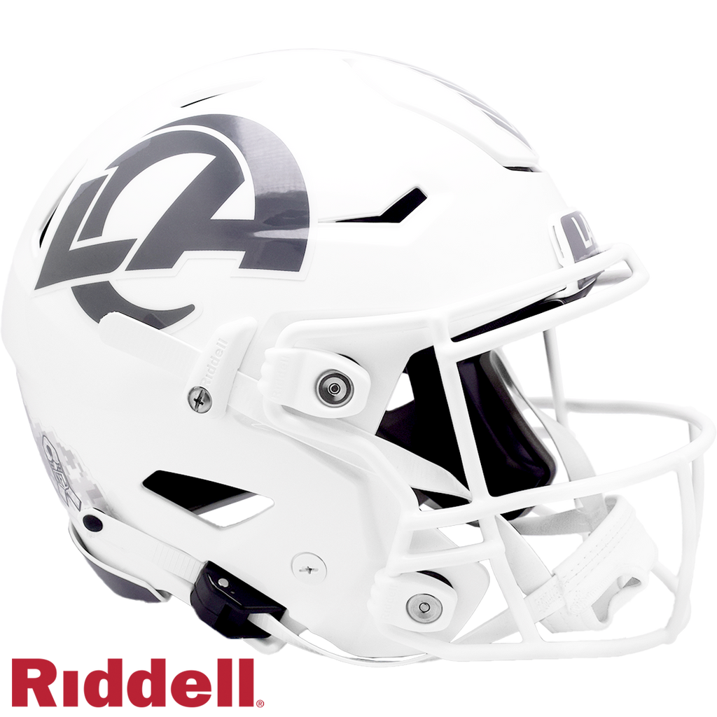 Los Angeles Rams Helmet Riddell Authentic Full Size SpeedFlex Style Salute To Service 2024