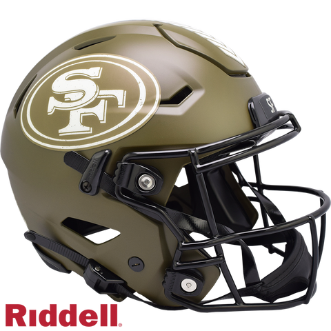 San Francisco 49ers Helmet Riddell Authentic Full Size SpeedFlex Style Salute To Service