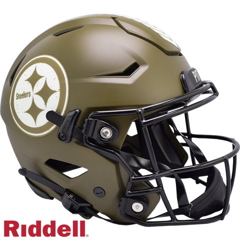 Pittsburgh Steelers Helmet Riddell Authentic Full Size SpeedFlex Style Salute To Service