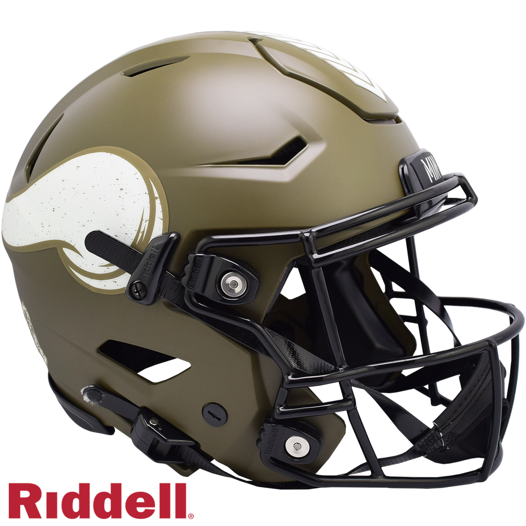 Minnesota Vikings Helmet Riddell Authentic Full Size SpeedFlex Style Salute To Service 2022