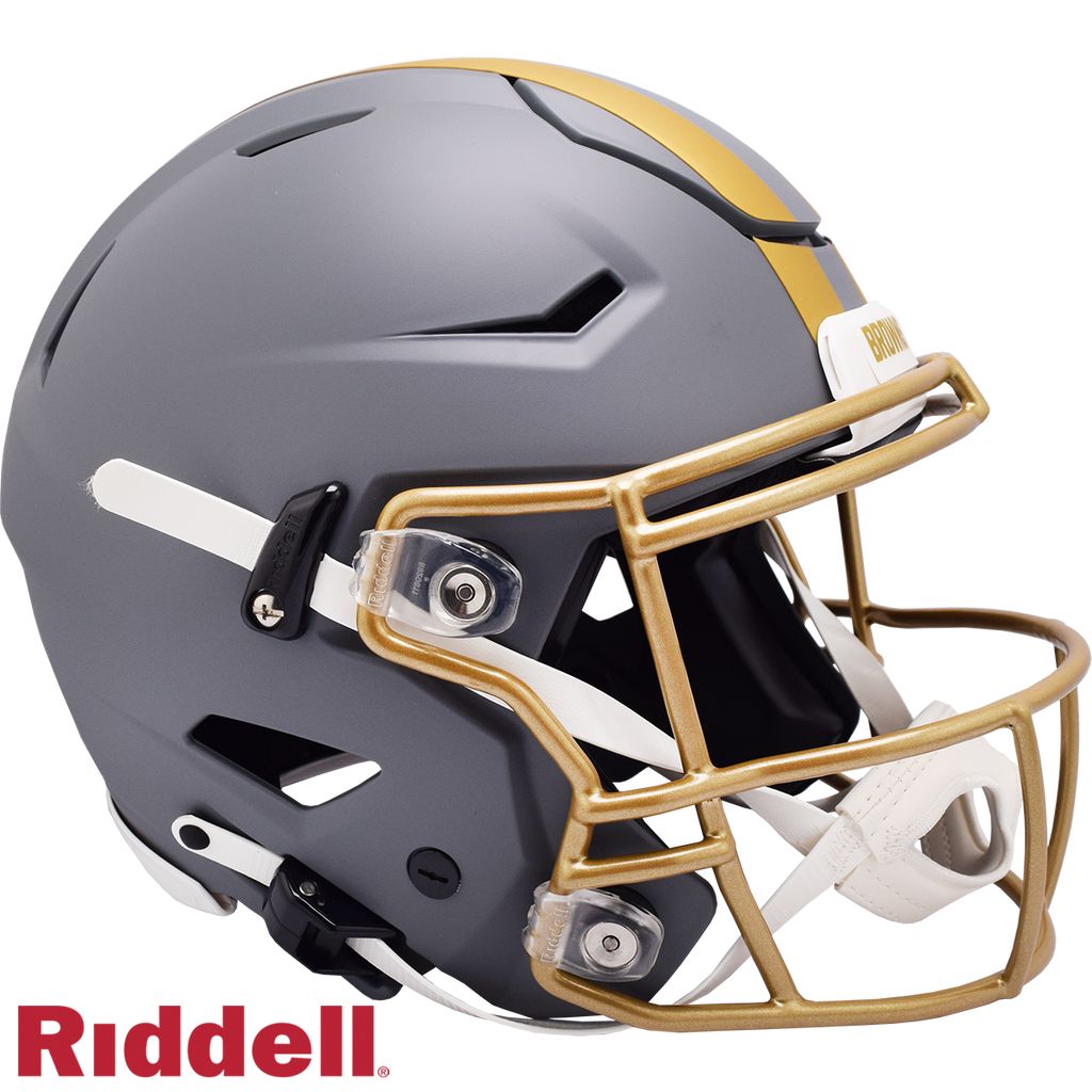 Cleveland Browns Helmet Riddell Authentic Full Size SpeedFlex Style Slate Alternate