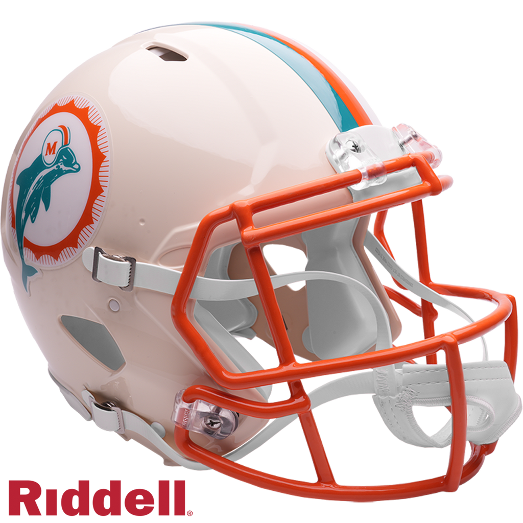 Miami Dolphins Helmet Riddell Full Size Speed Style Retro Collection