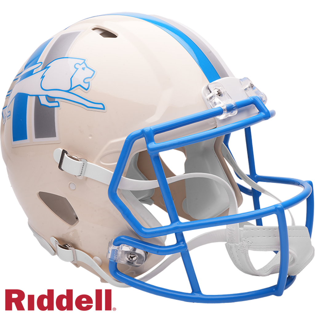 Detroit Lions Helmet Riddell Full Size Speed Style Retro Collection