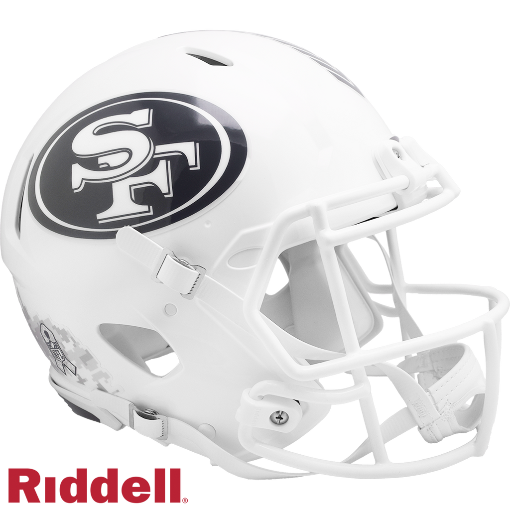 San Francisco 49ers Helmet Riddell Full Size Speed Style Salute To Service 2024