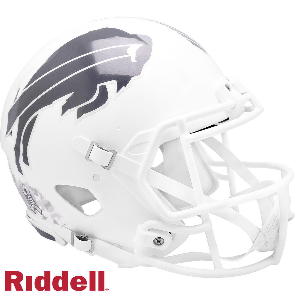 Buffalo Bills Helmet Riddell Full Size Speed Style Salute To Service 2024