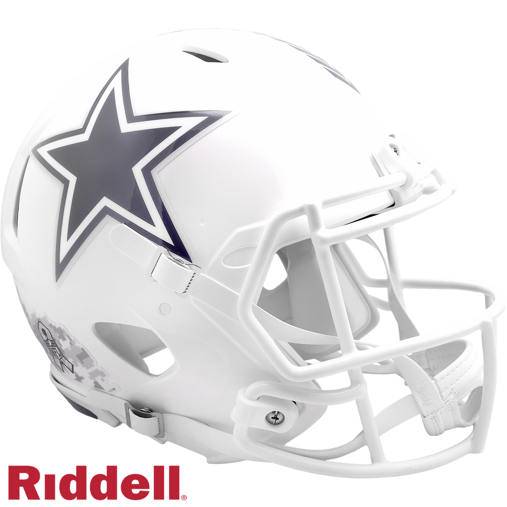Dallas Cowboys Helmet Riddell Full Size Speed Style Salute To Service 2024