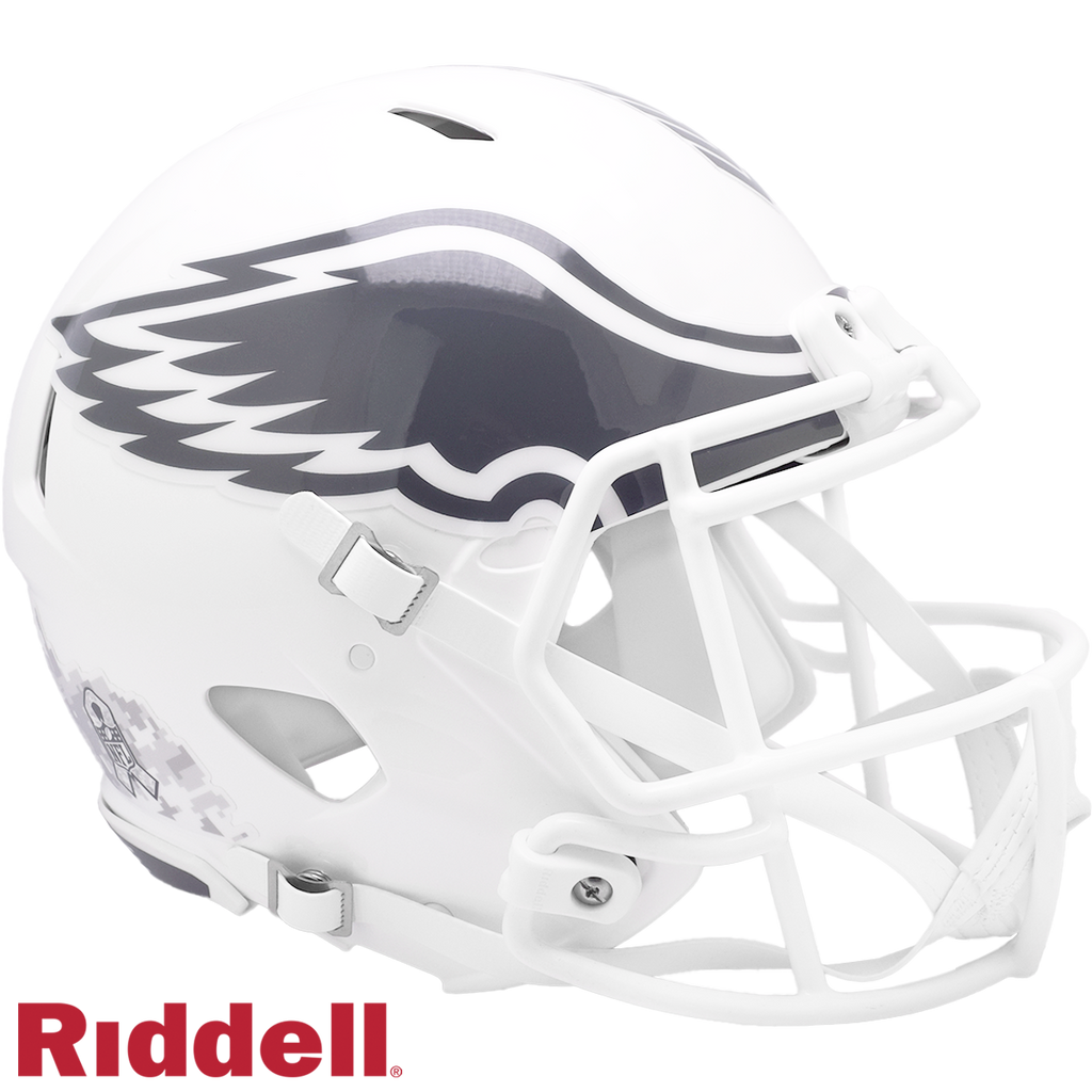 Philadelphia Eagles Helmet Riddell Full Size Speed Style Salute To Service 2024