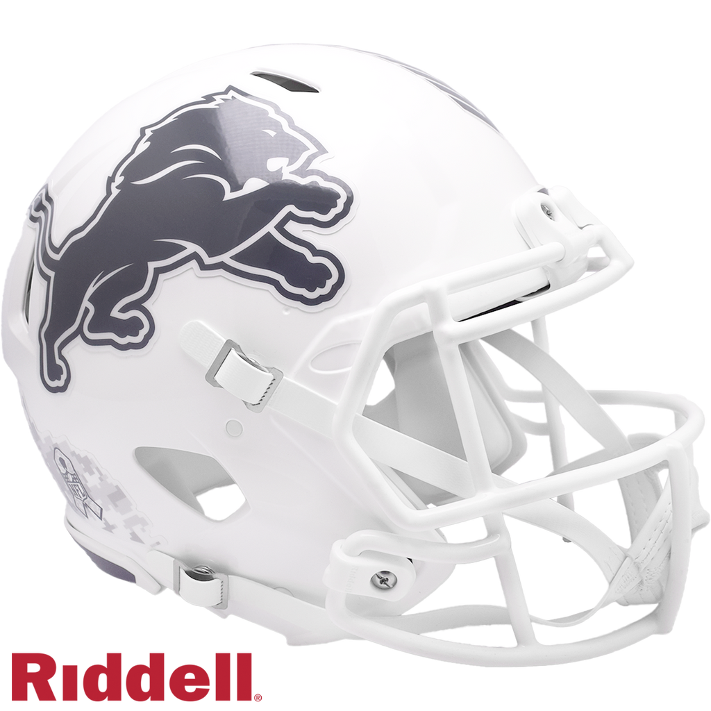 Detroit Lions Helmet Riddell Full Size Speed Style Salute To Service 2024