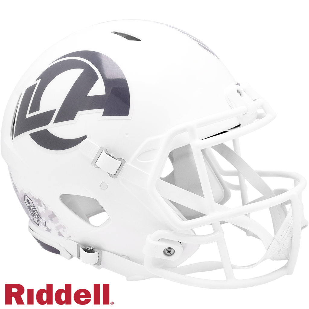 Los Angeles Rams Helmet Riddell Full Size Speed Style Salute To Service 2024