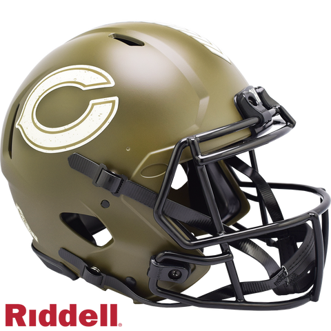 Chicago Bears Helmet Riddell Full Size Speed Style Salute To Service 2022