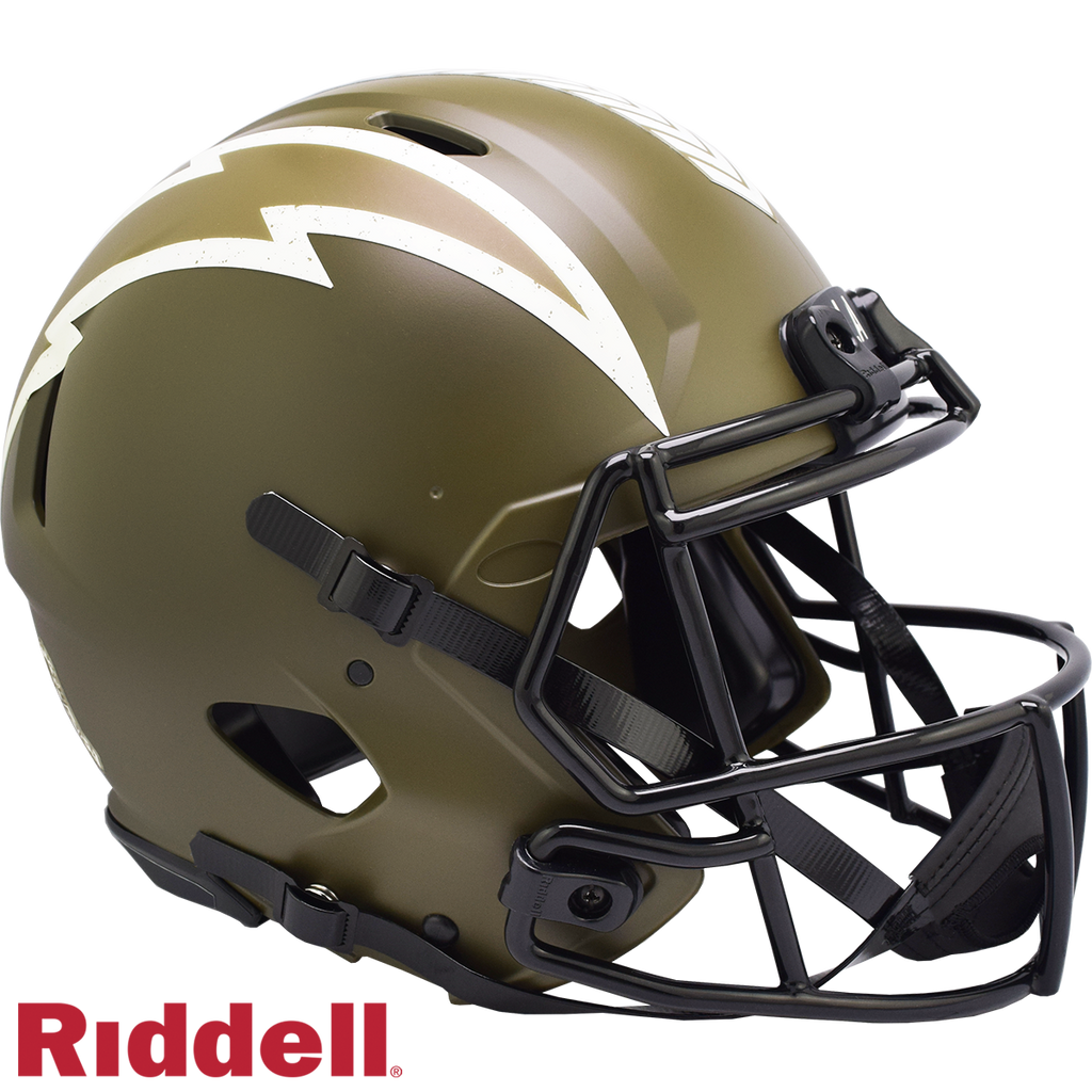 Los Angeles Chargers Helmet Riddell Full Size Speed Style Salute To Service 2022