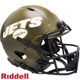 New York Jets Helmet Riddell Full Size Speed Style Salute To Service 2022