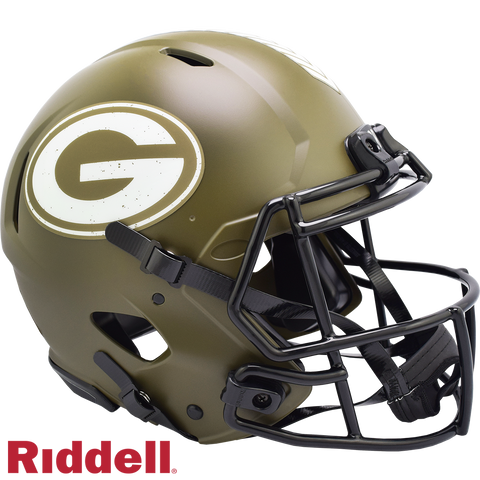 Green Bay Packers s Helmet Riddell Authentic Full Size Speed Style Salute To Service 2022