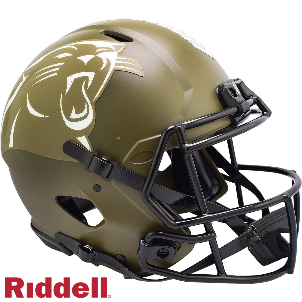 Carolina Panthers Helmet Riddell Full Size Speed Style Salute To Service 2022