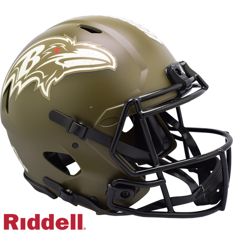 Baltimore Ravens Helmet Riddell Full Size Speed Style Salute To Service 2022